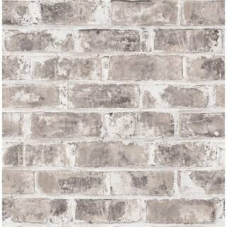 Jomax Grey Warehouse Brick Grey Wallpaper Sample | The Home Depot