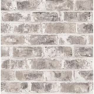 Jomax Grey Warehouse Brick Grey Wallpaper Sample | The Home Depot