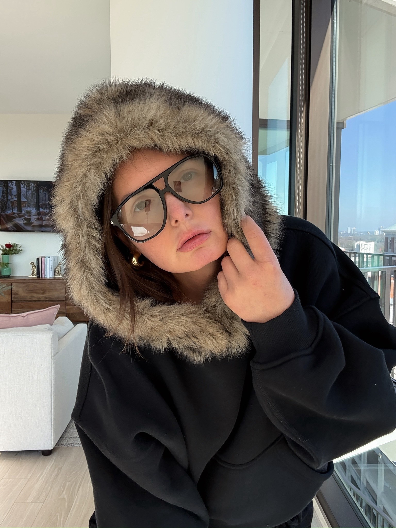 Faux fur hoodiee

#LTKSeasonal