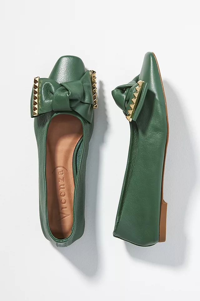 Vicenza Bow Square-Toe Flats | Anthropologie (US)