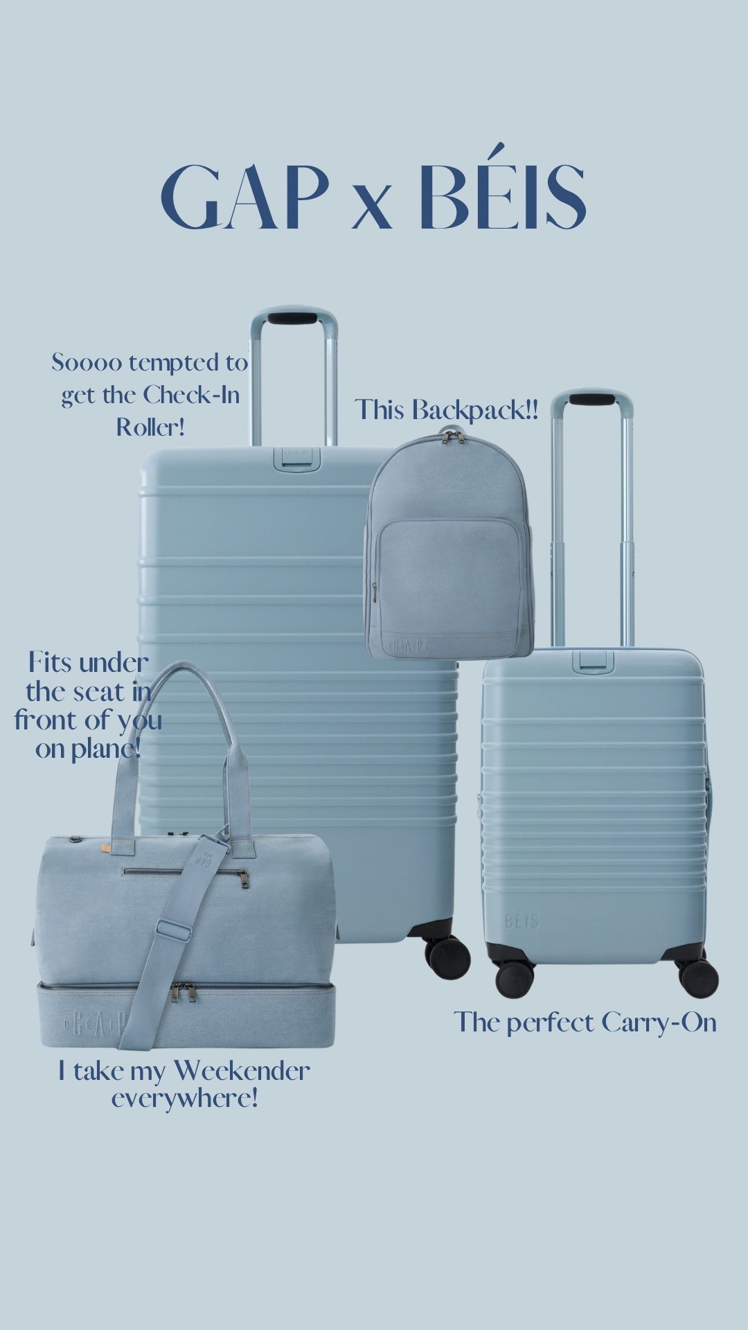 BÉIS x GAP 

This drop is insane!!! 
8.1 at 9am ET 

#LTKSeasonal #LTKTravel #LTKWedding