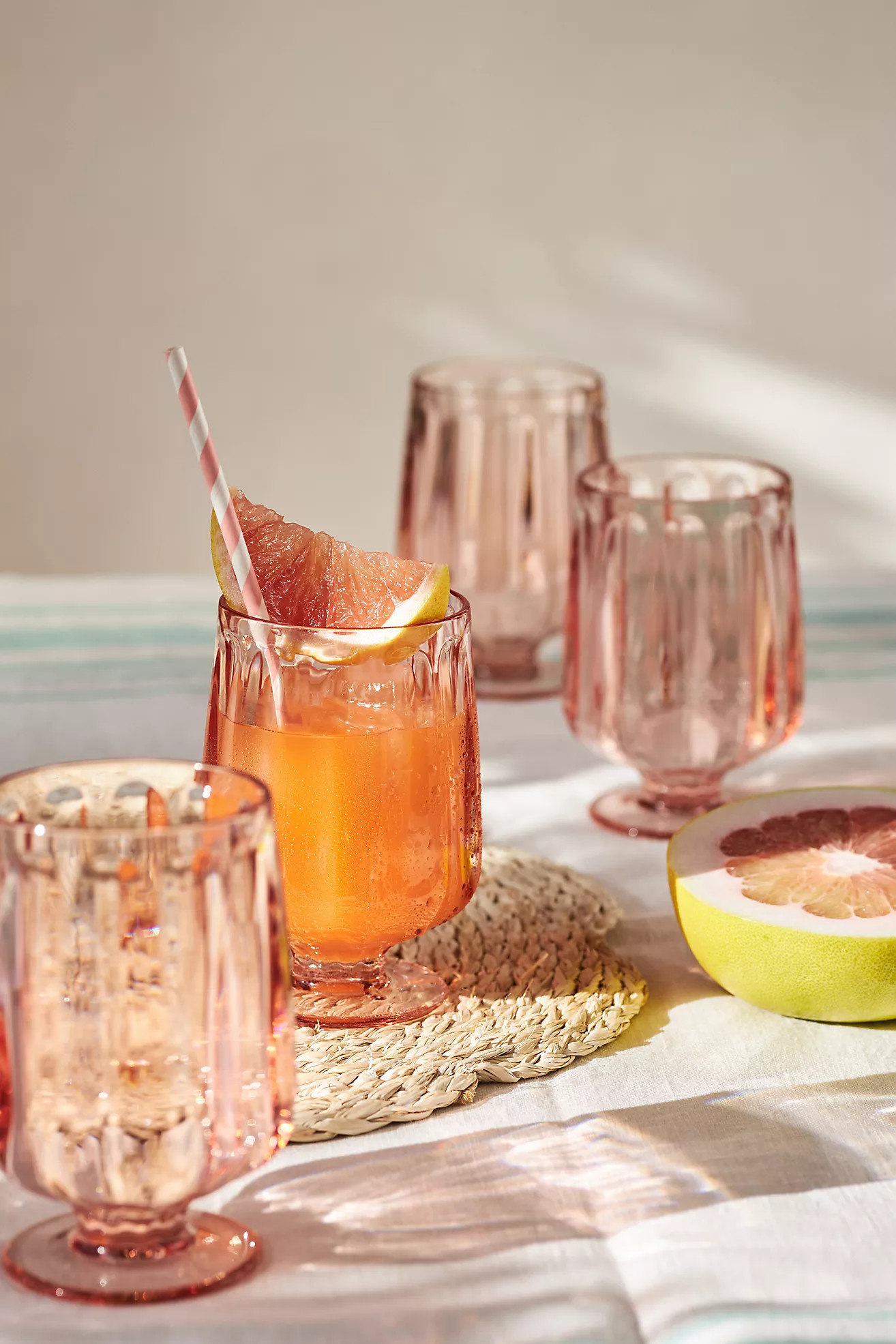 Lucia Acrylic Goblet Wine Glasses, Set of 4 | Anthropologie (US)