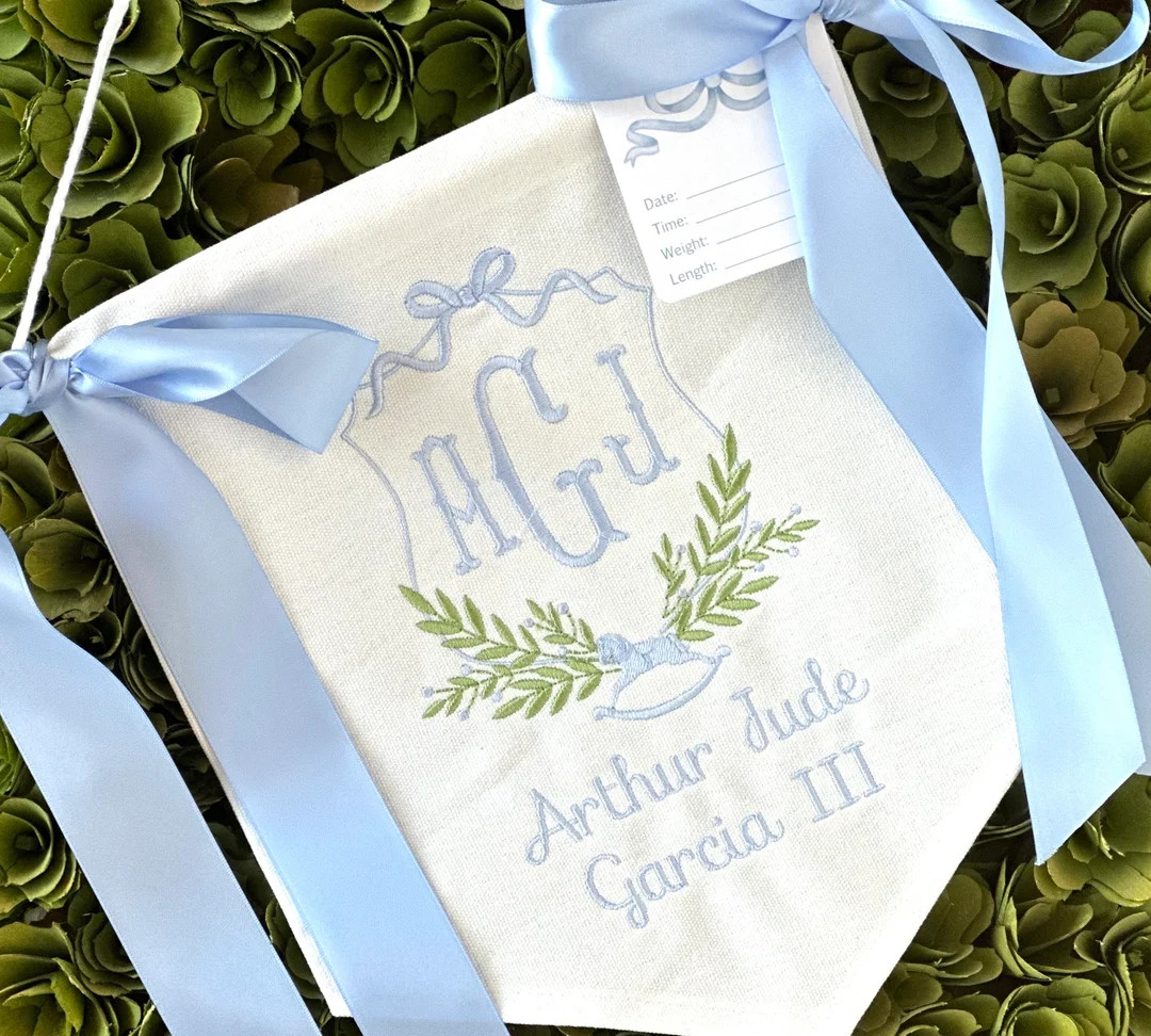 Custom Baby Banner with ROCKING HORSE Baby Banner, Welcome Banner, Hospital Door Sign, Baby Showe... | Etsy (US)