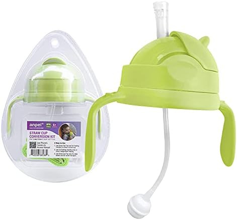 3-in-1 Straw Sippy Cup Conversion Kit for Comotomo Baby Bottle, 5 Ounce and 8 Ounce (Weighted Straw, | Amazon (US)