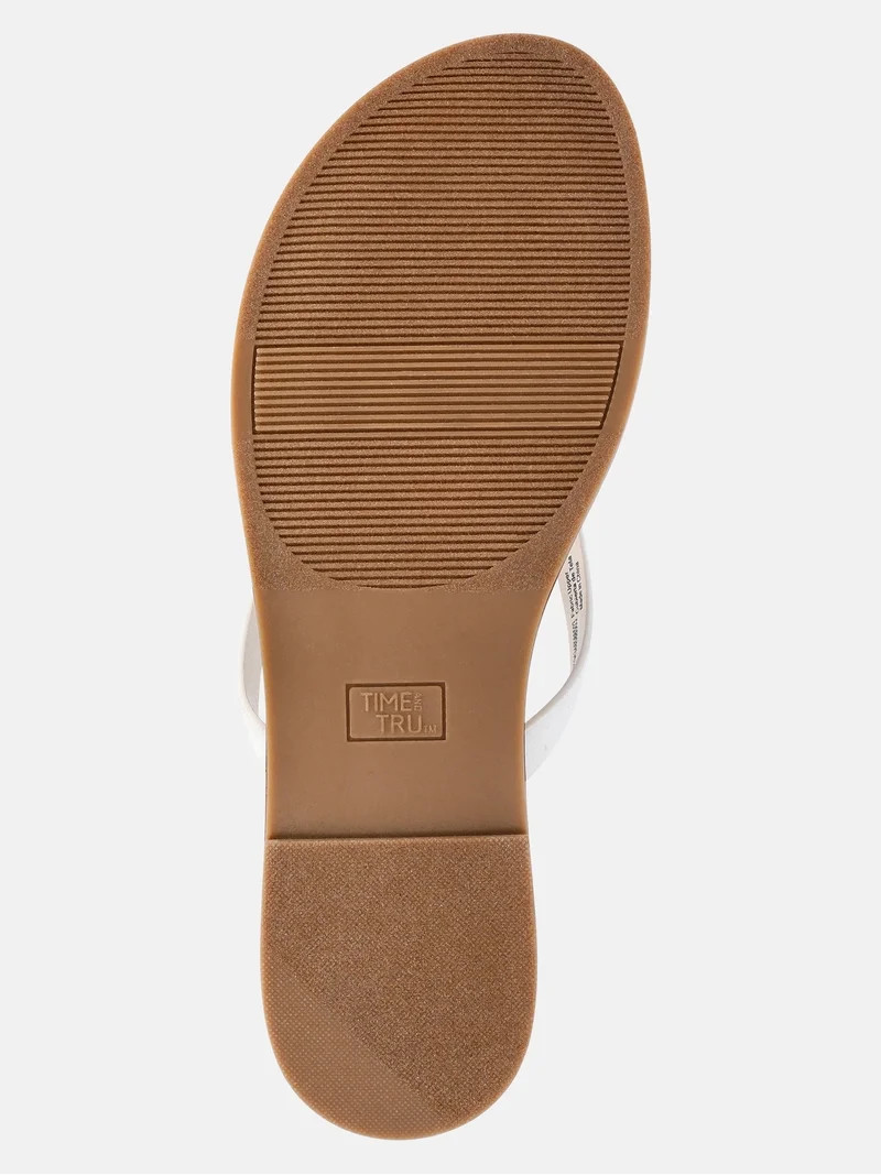 Time and Tru Women's Ornament Thong Sandals - Walmart.com | Walmart (US)