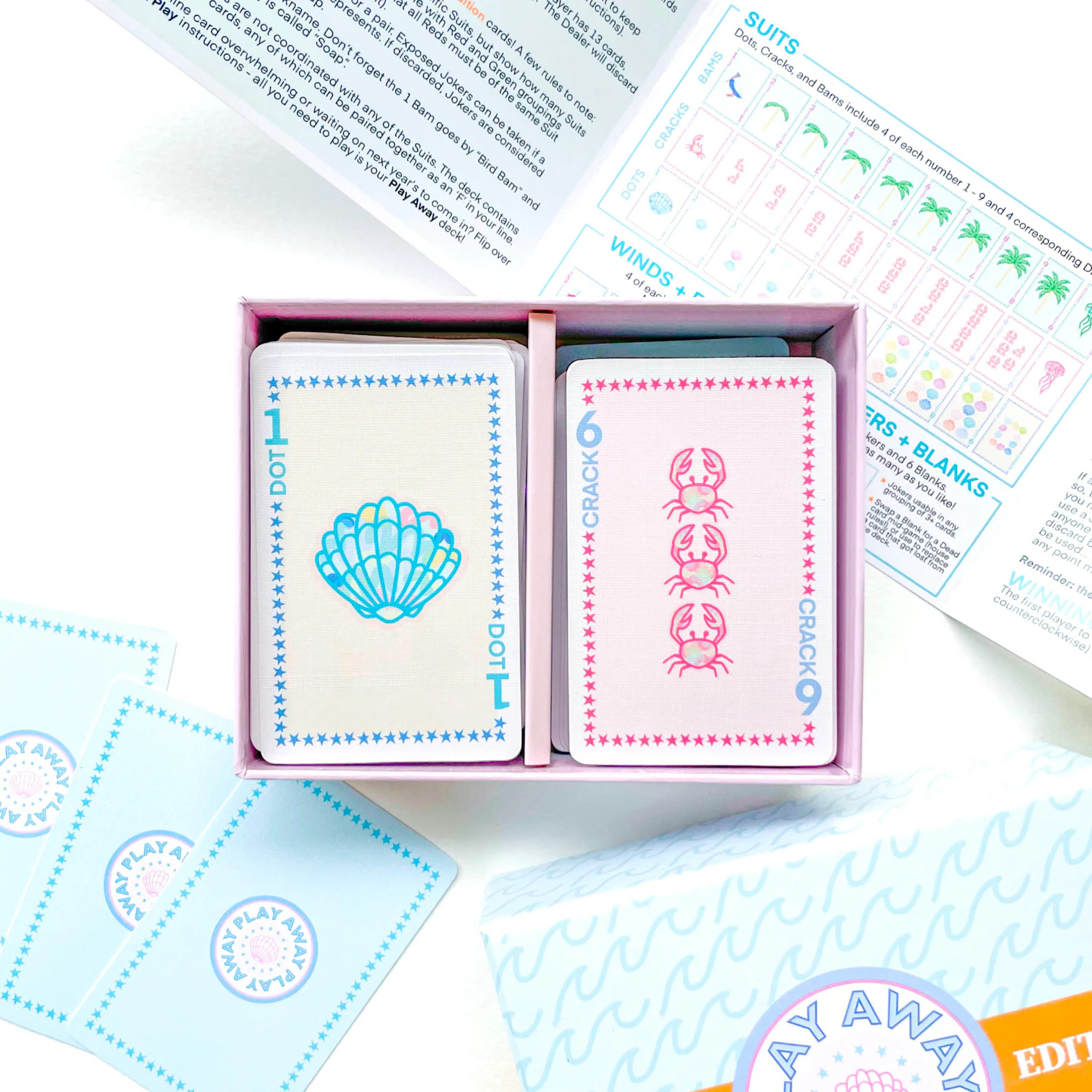 Beach American Mahjong Playing Cards Set. Easy to learn, fast to play, perfect for traveling on t... | Etsy (Global)