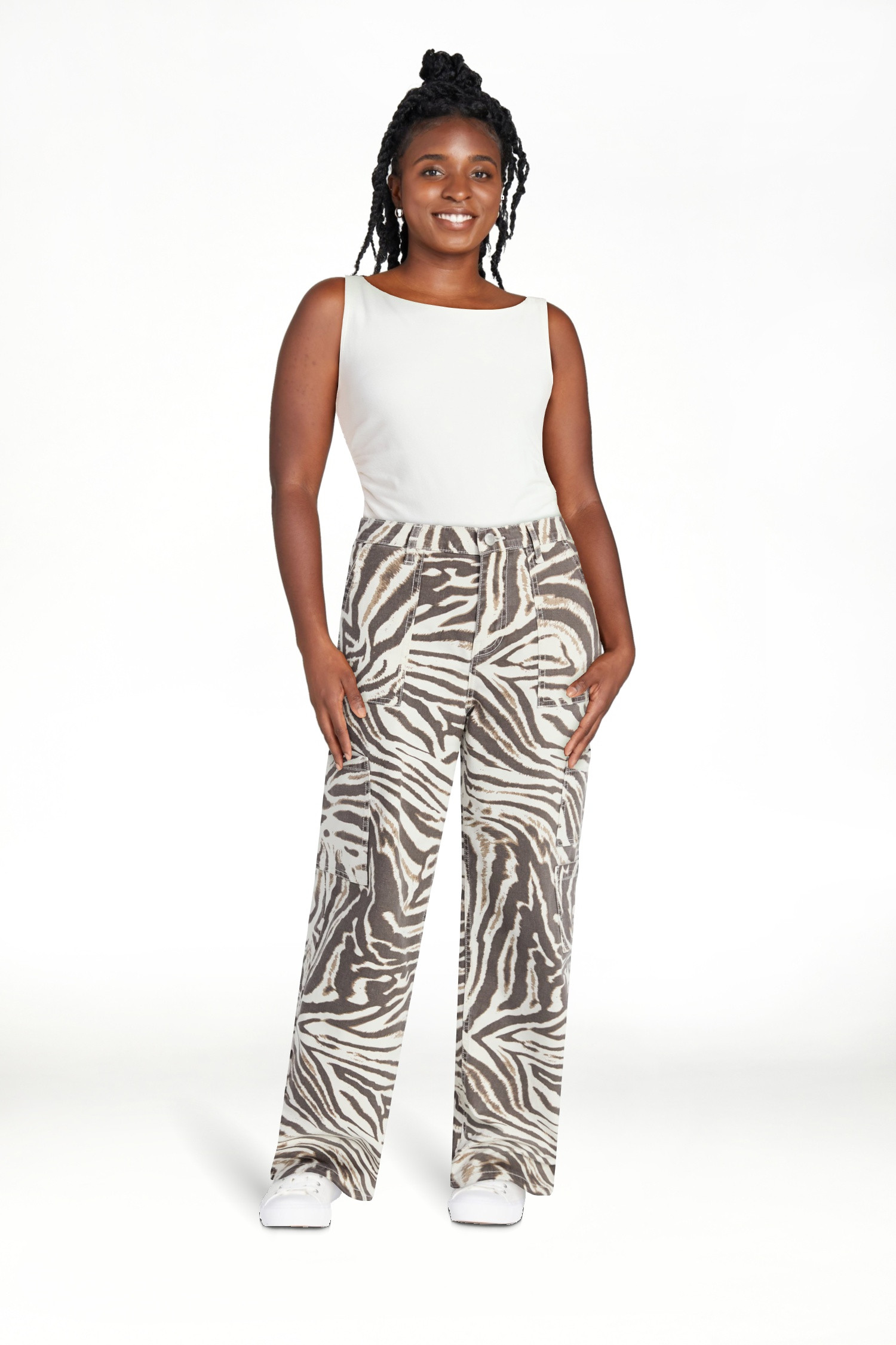 No Boundaries Wide Leg Cargo Pants, 29.5" Inseam, Women's and Women's Plus Sizes XXS-4X | Walmart (US)