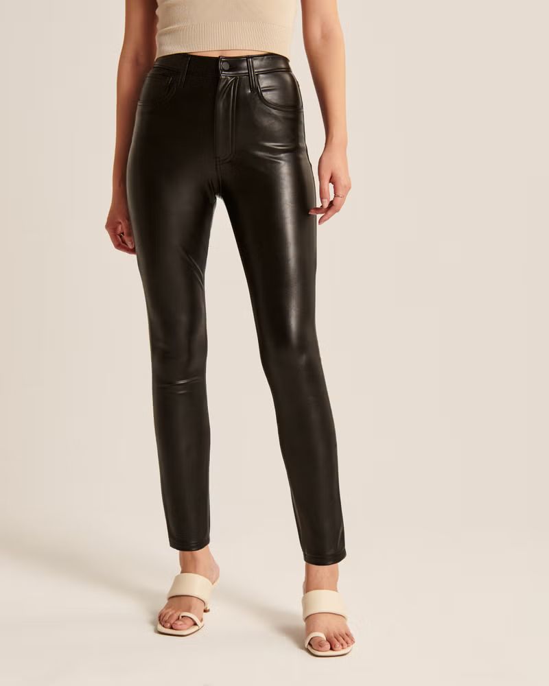 Women's Vegan Leather Skinny Pants | Women's Bottoms | Abercrombie.com | Abercrombie & Fitch (US)