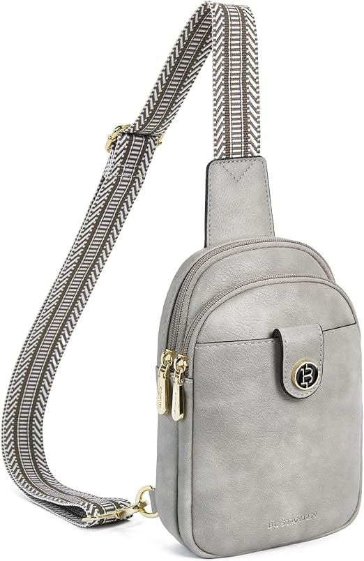 BOSTANTEN Small Sling Bag Crossbody Bags for Women Trendy Crossbody Purse Leather Chest Bag | Amazon (US)