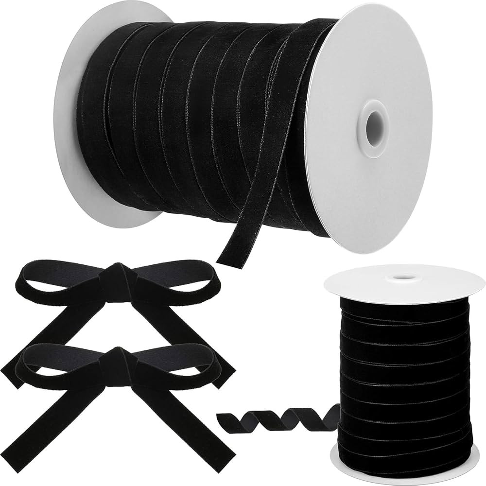 Chuangdi Christmas Ribbon Spool Red and Green Vintage Velvet Ribbons for Christmas Wreath Decorat... | Amazon (US)