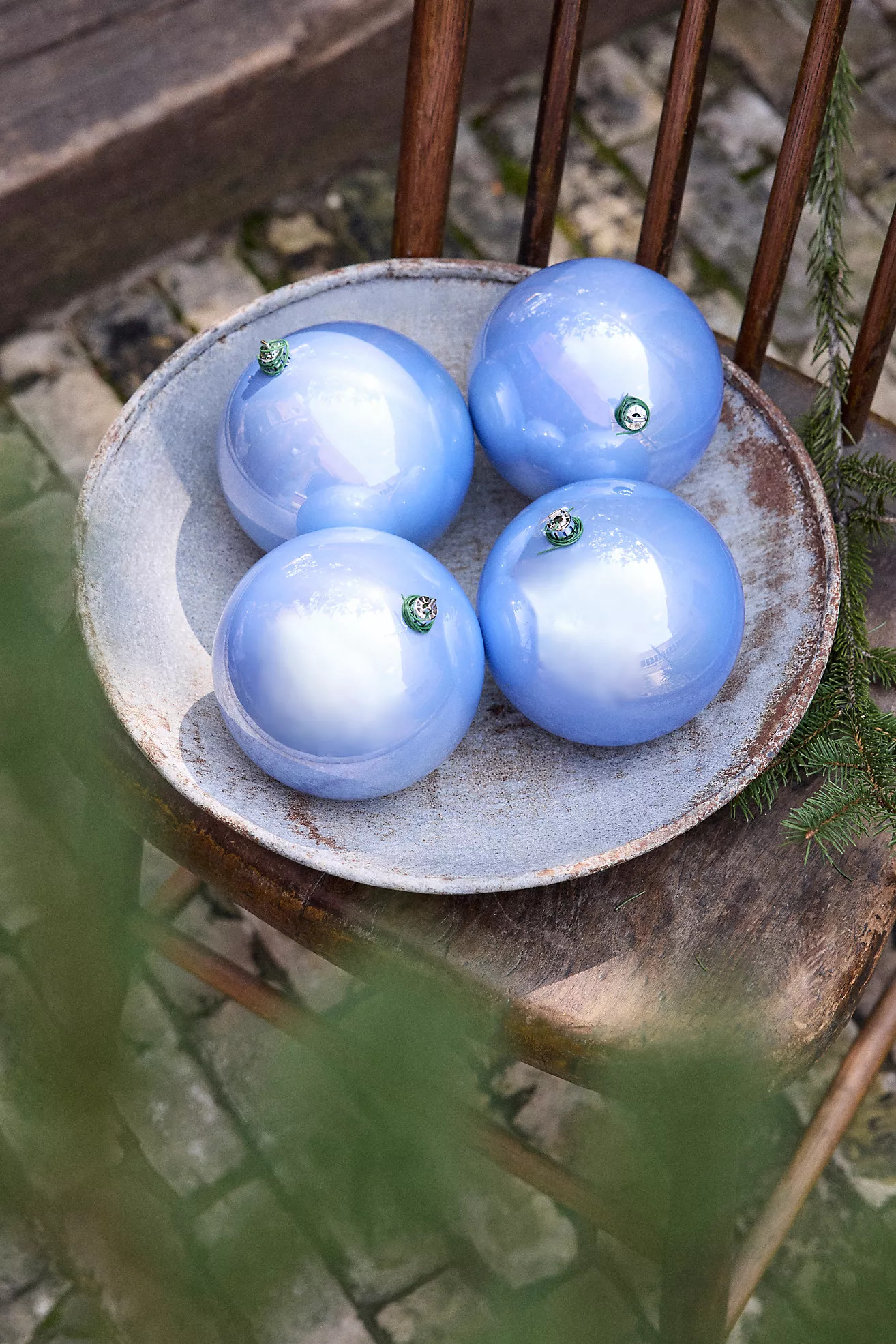 Pearlescent Shatterproof Ornaments, Set of 4 | Anthropologie (US)