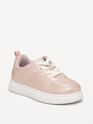 Shiny Faux-Leather Sneakers for Toddler Girls | Old Navy (US)