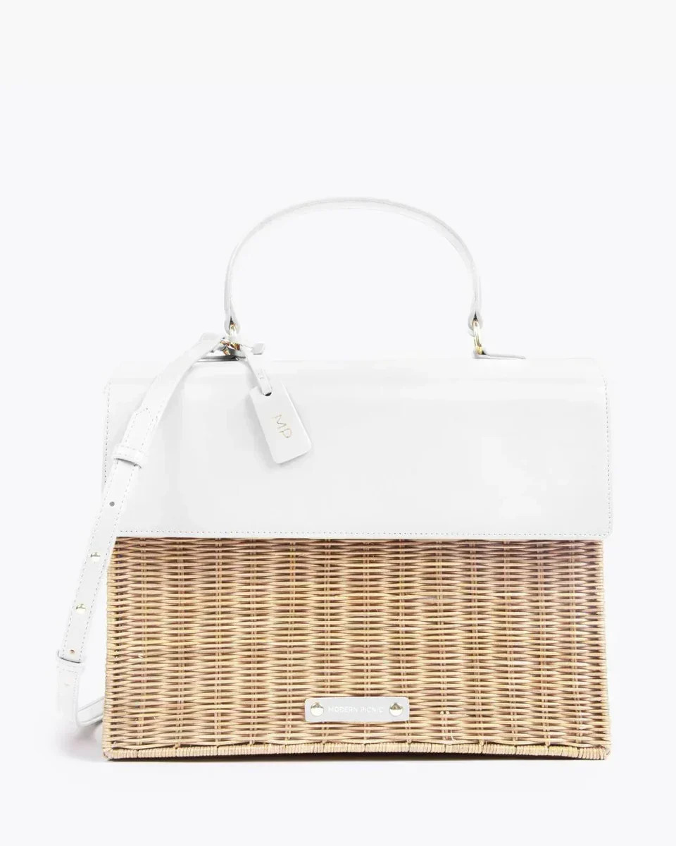 THE LARGE LUNCHER - WHITE WICKER | Modern Picnic