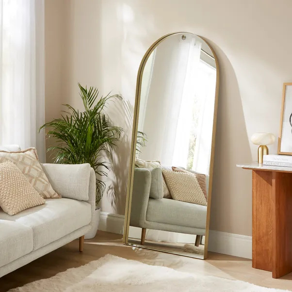 New York Arched Full Length Leaner Mirror | Dunelm