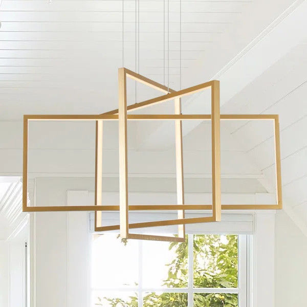 Vollmer Dimmable LED Square / Rectangle Chandelier 3-light | Wayfair North America