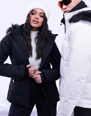 ASOS 4505 ski belted jacket with faux fur hood | ASOS | ASOS (Global)