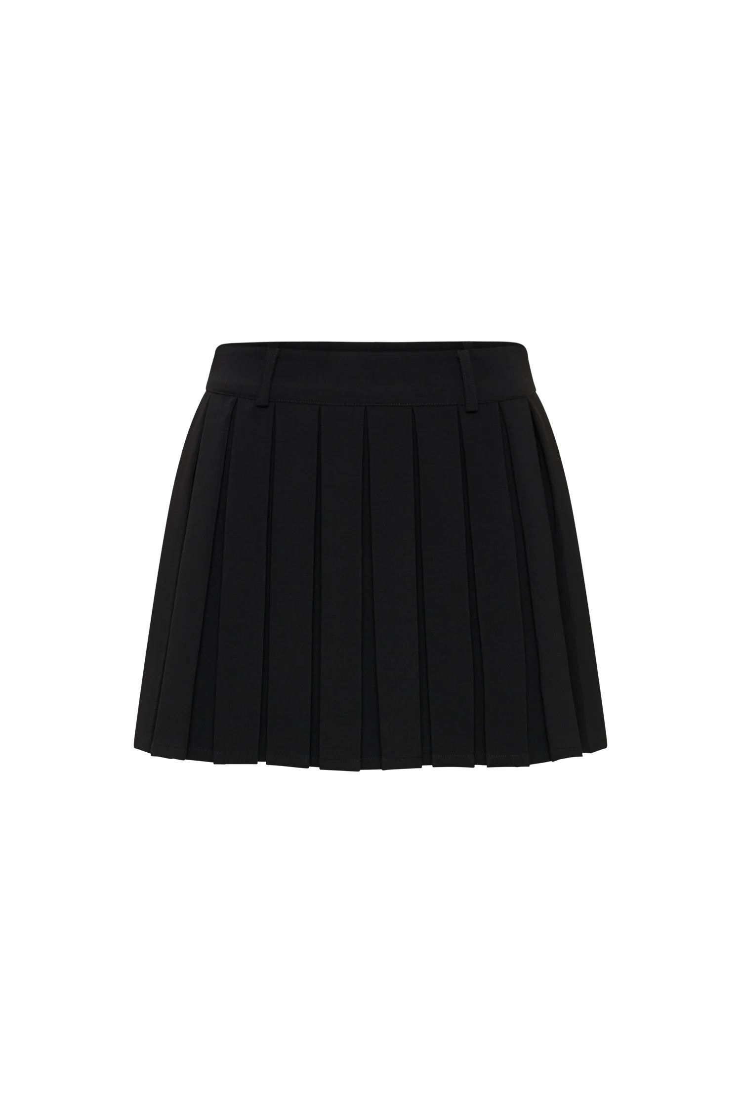 Pleated Mini Skirt - Black | MESHKI US