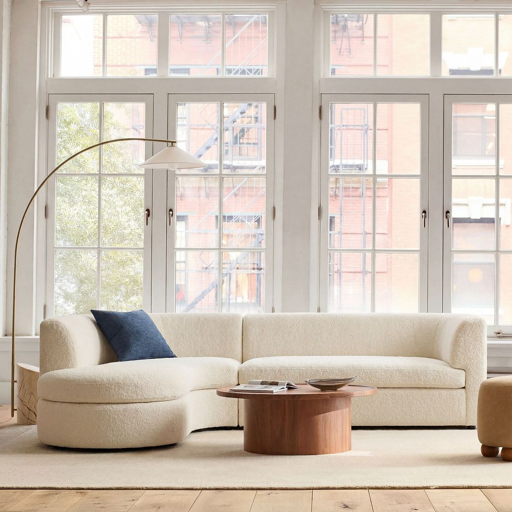 Kane 2-Piece Wedge Chaise Sectional (113") | West Elm (US)
