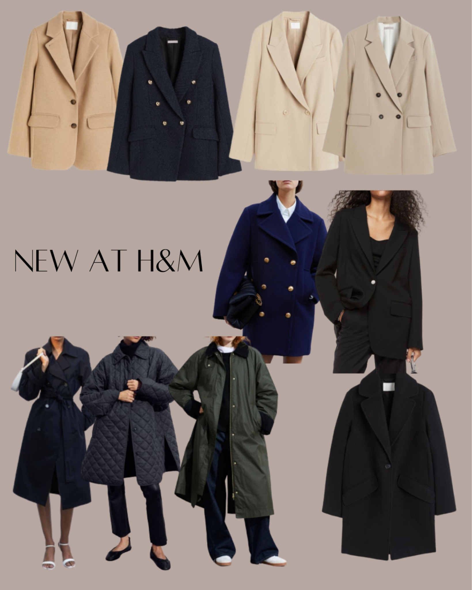 New blazers and coats

H&M fashion
Blazer
Pea coat
Long coat
Trench coat
Quilted coat
Fall fashion
Winter fashion



#LTKunder100 #LTKunder50 #LTKSeasonal