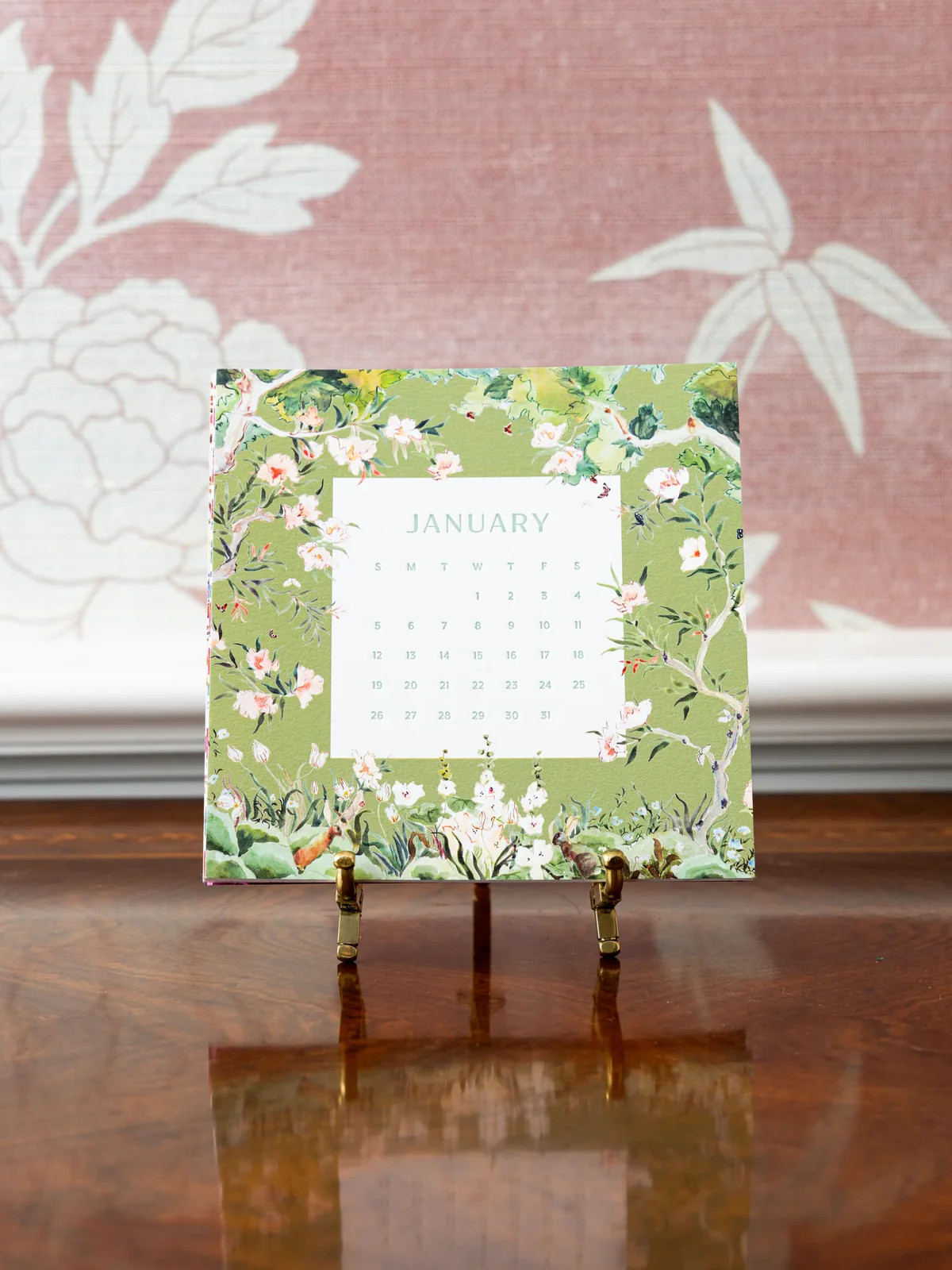 2025 Desk Calendar in the Trellis Box | Over The Moon