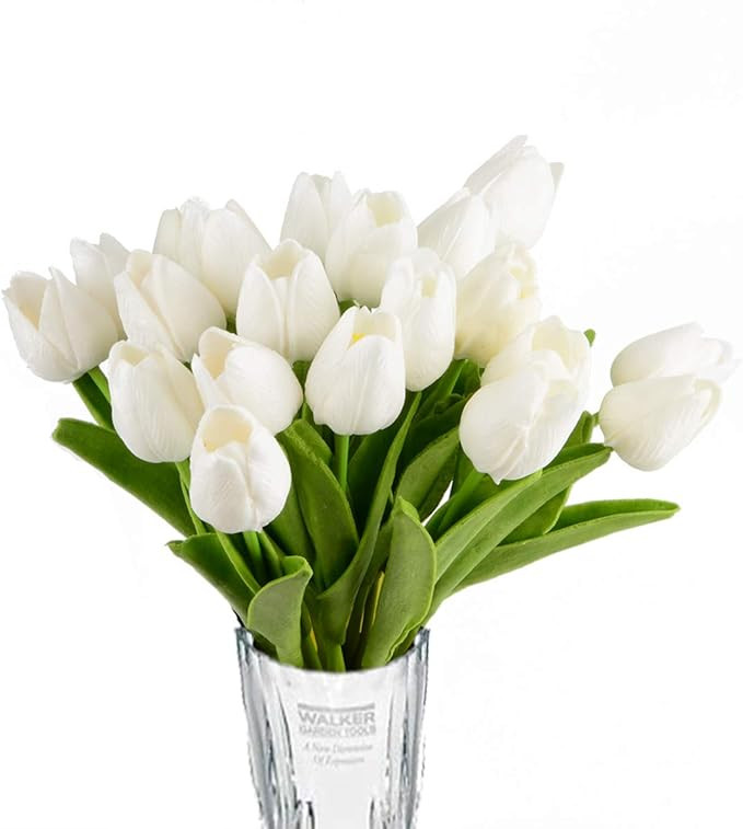 HoveBeaty Artificial Tulips Bridal Wedding Festival Decor Bouquet Real Touch PU Flower Bouquet Pa... | Amazon (US)