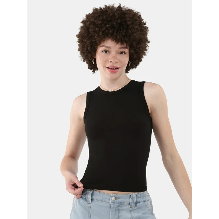 No Boundaries High Neck Seamless Tank Top, 2-Pack, Women's | Walmart (US)