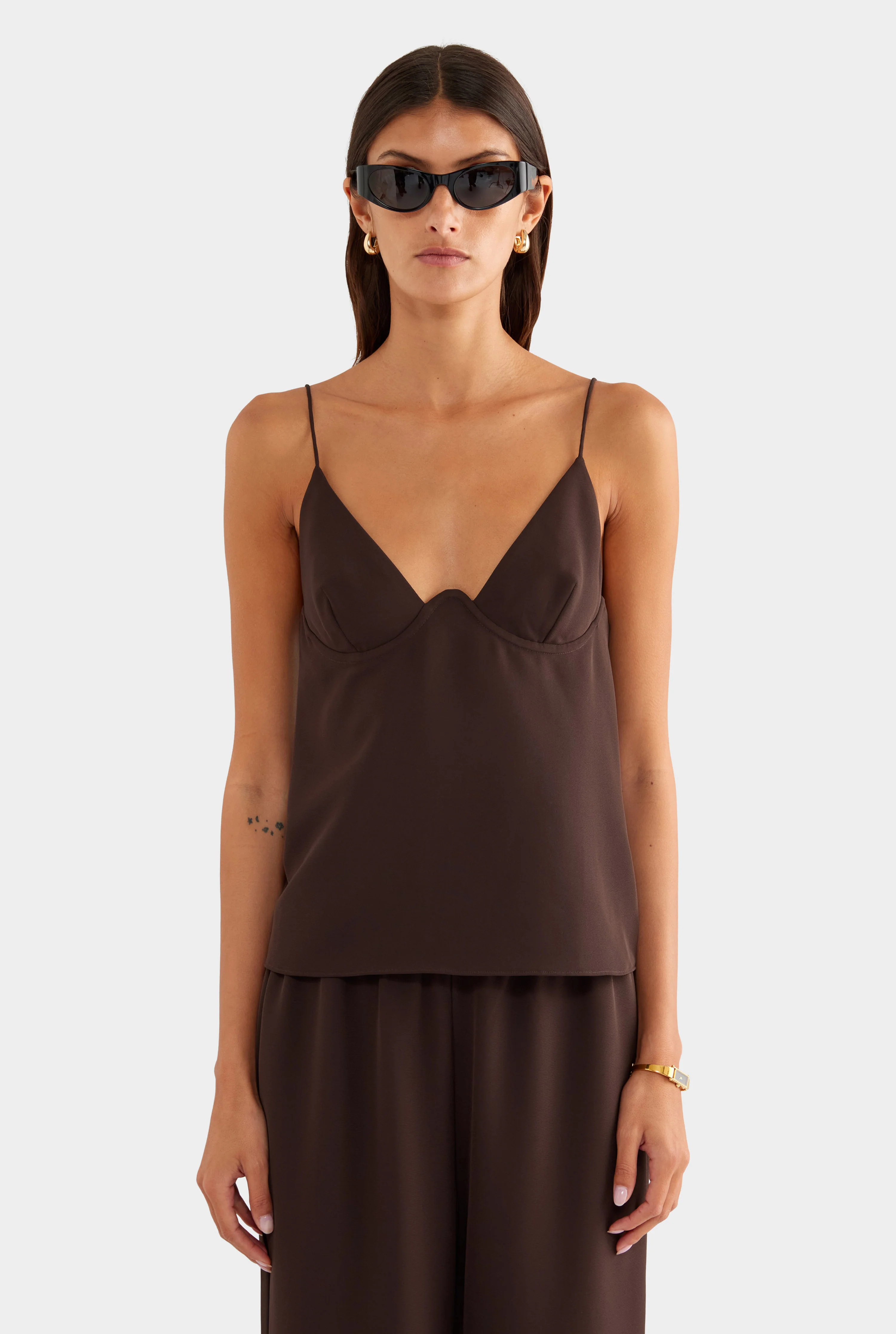 Underwire Cami Top - Dark Chocolate | Venroy AU