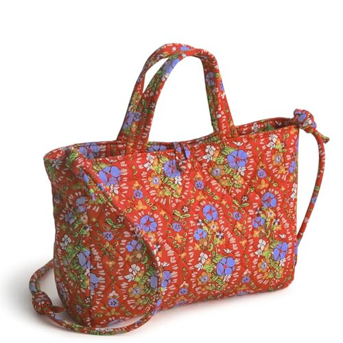 Vera Bradley Women's Premium Cotton Mini Hathaway Tote, Garden Paisley, One Size | Amazon (US)