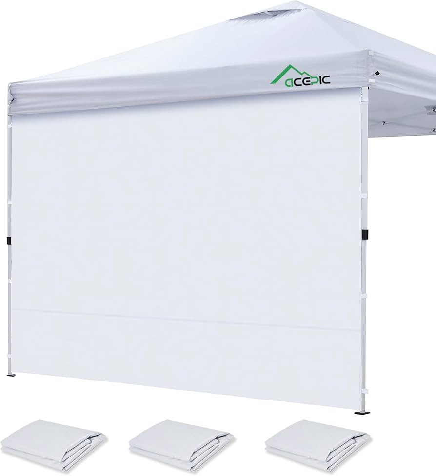 Instant Canopy Tent Sidewalls for 10x10 Pop Up Canopy 200D,Zip Links，3PCS Sidewalls, White(3PCS... | Amazon (US)