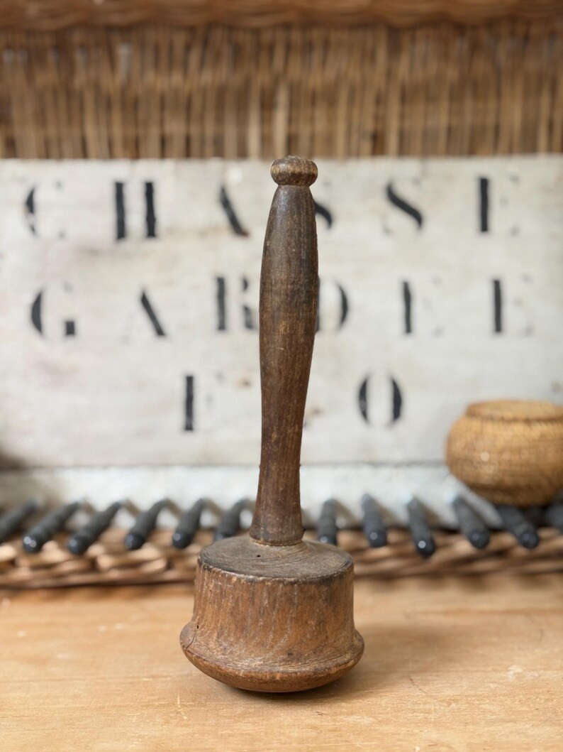 Primitive French Wooden Masher French Primitive Kitchenware Vintage Wooden Masher Vintage Farmhou... | Etsy (US)