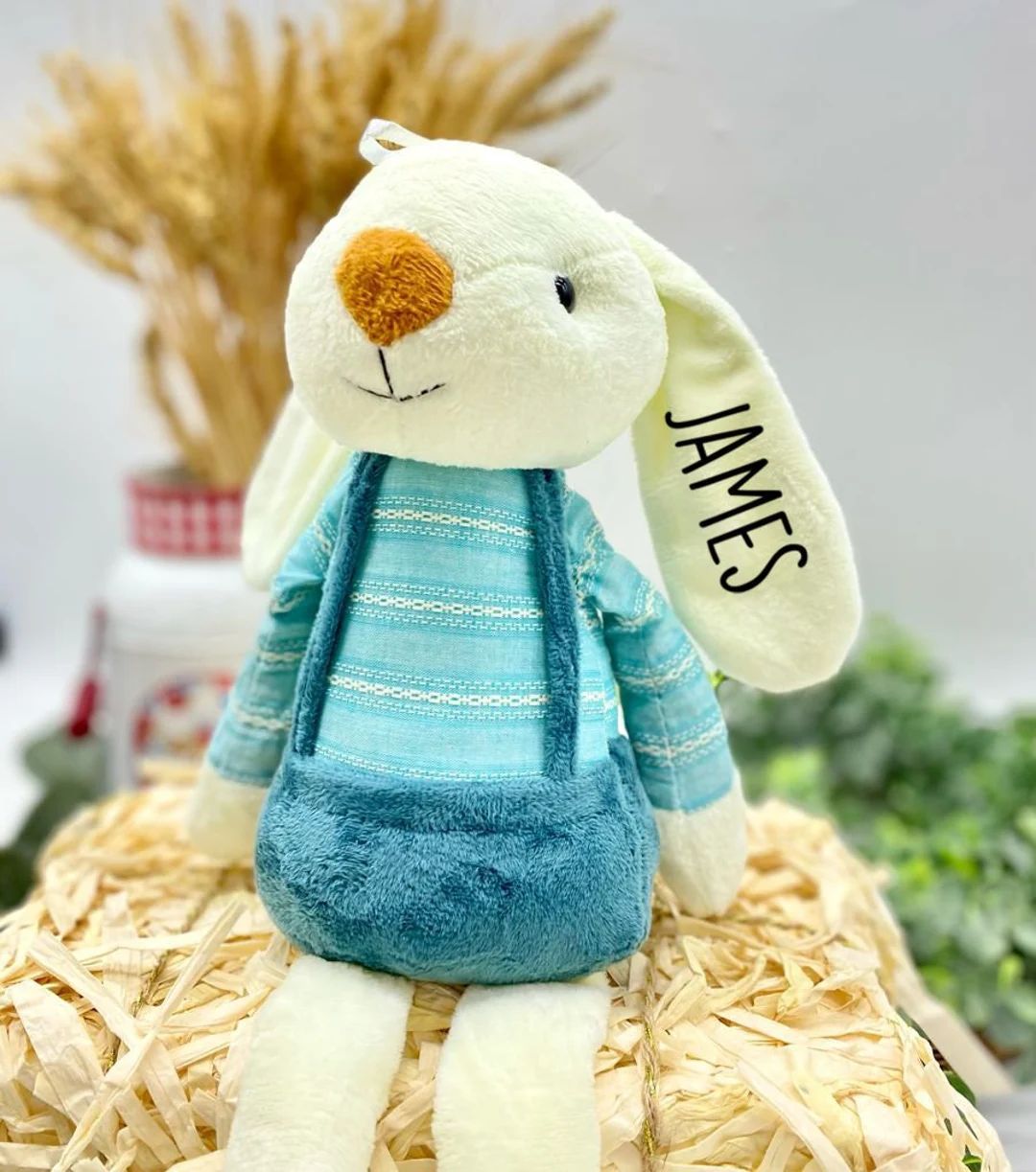 Baby Boy Gift Personalized - Easter Bunny Gift for Kids Boy Girl Ideas Rabbit Doll Plush My First... | Etsy (US)