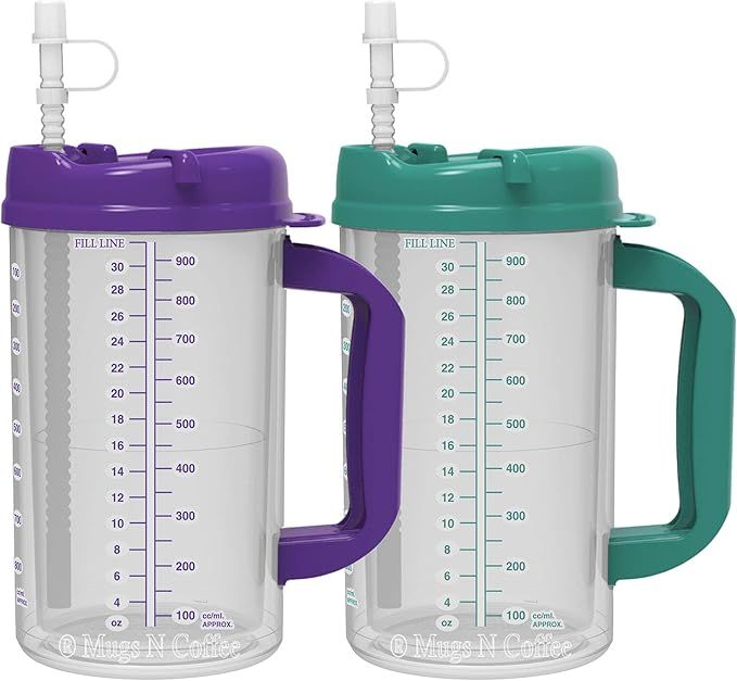 32 oz Whirley Insulated Travel Mugs Teal & Purple | Amazon (US)