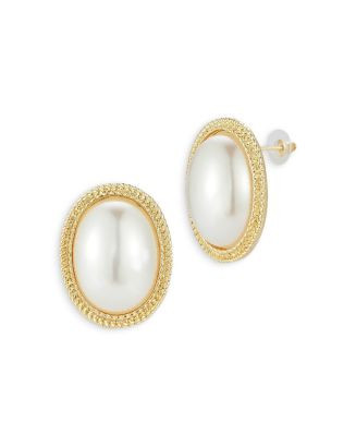 AQUA Imitation Pearl Oval Statement Stud Earrings - Exclusive    | Bloomingdale's Jewelry & Acces... | Bloomingdale's (US)