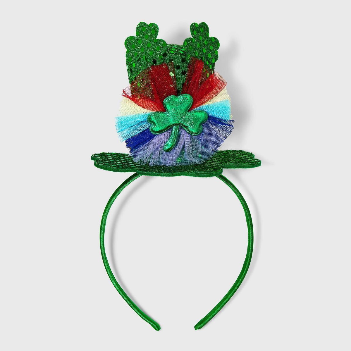 St Patrick's Day Headband Rainbow Hat - Green/Rainbow | Target