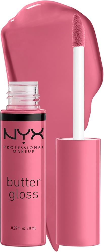 NYX PROFESSIONAL MAKEUP Butter Gloss, Non-Sticky Lip Gloss - Angel Food Cake (True Mauve) | Amazon (US)