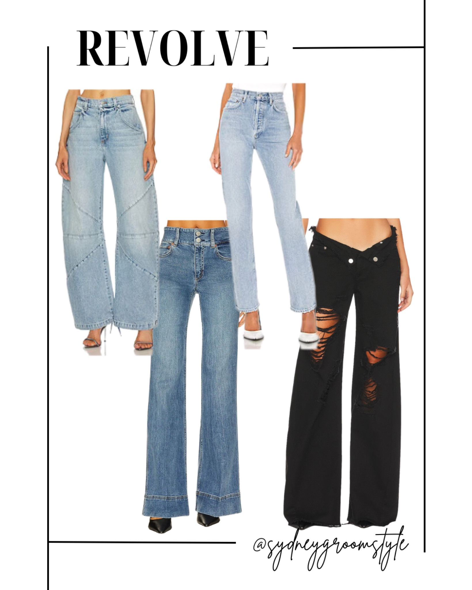 Revolve denim, jeans, wide leg, high-rise, straight leg boot, cut, ripped, black, dark light denim, women’s fashion, western clothing

#LTKover40 #LTKstyletip