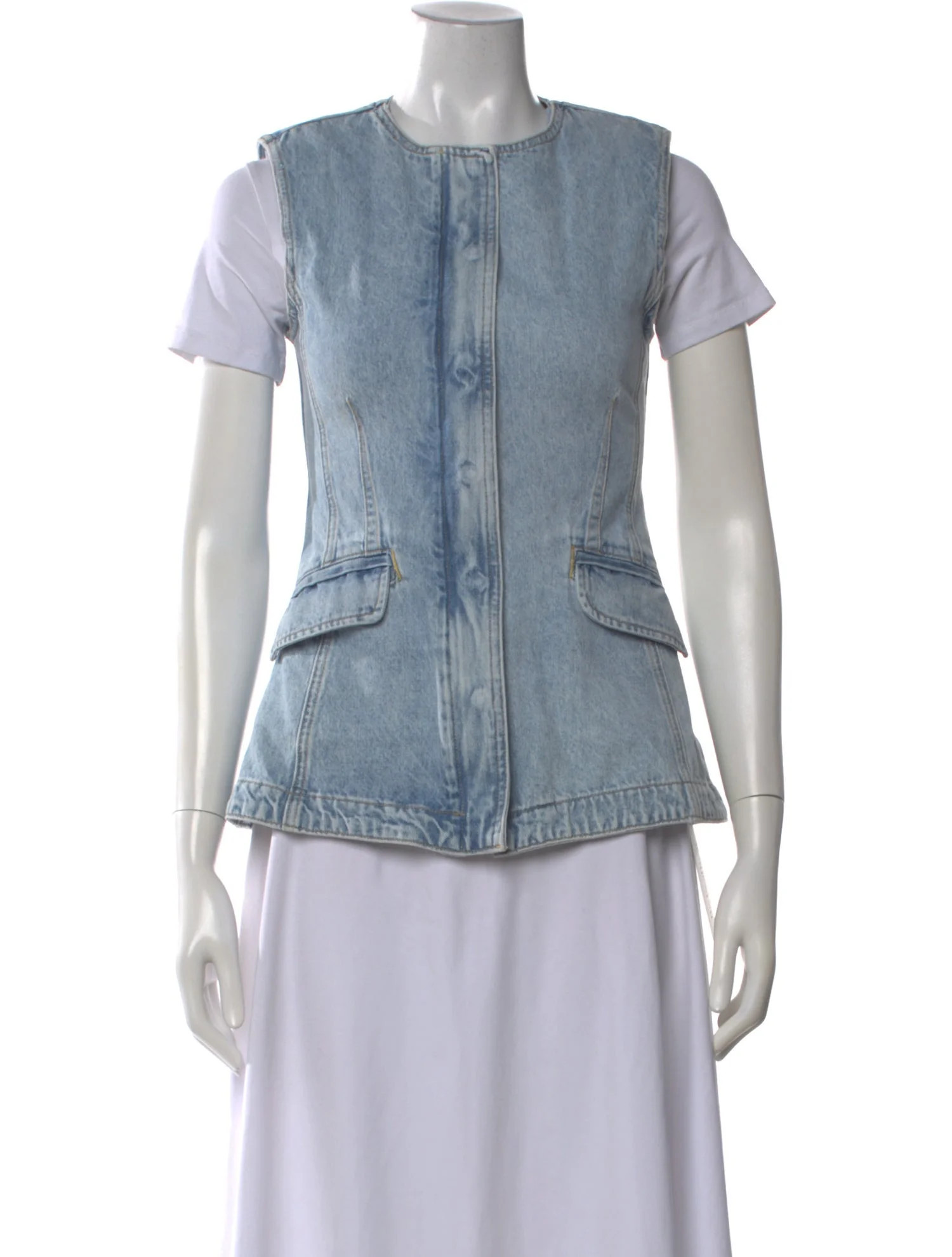 Simkhai Crew Neck Sleeveless Top w/ Tags - Blue Tops, Clothing - WSIMI29770 | The RealReal | The RealReal