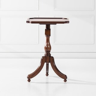 Mabel 19" Traditional Solid Birchwood Turned Pedestal Side Table - Bed Bath & Beyond - 41535624 | Bed Bath & Beyond