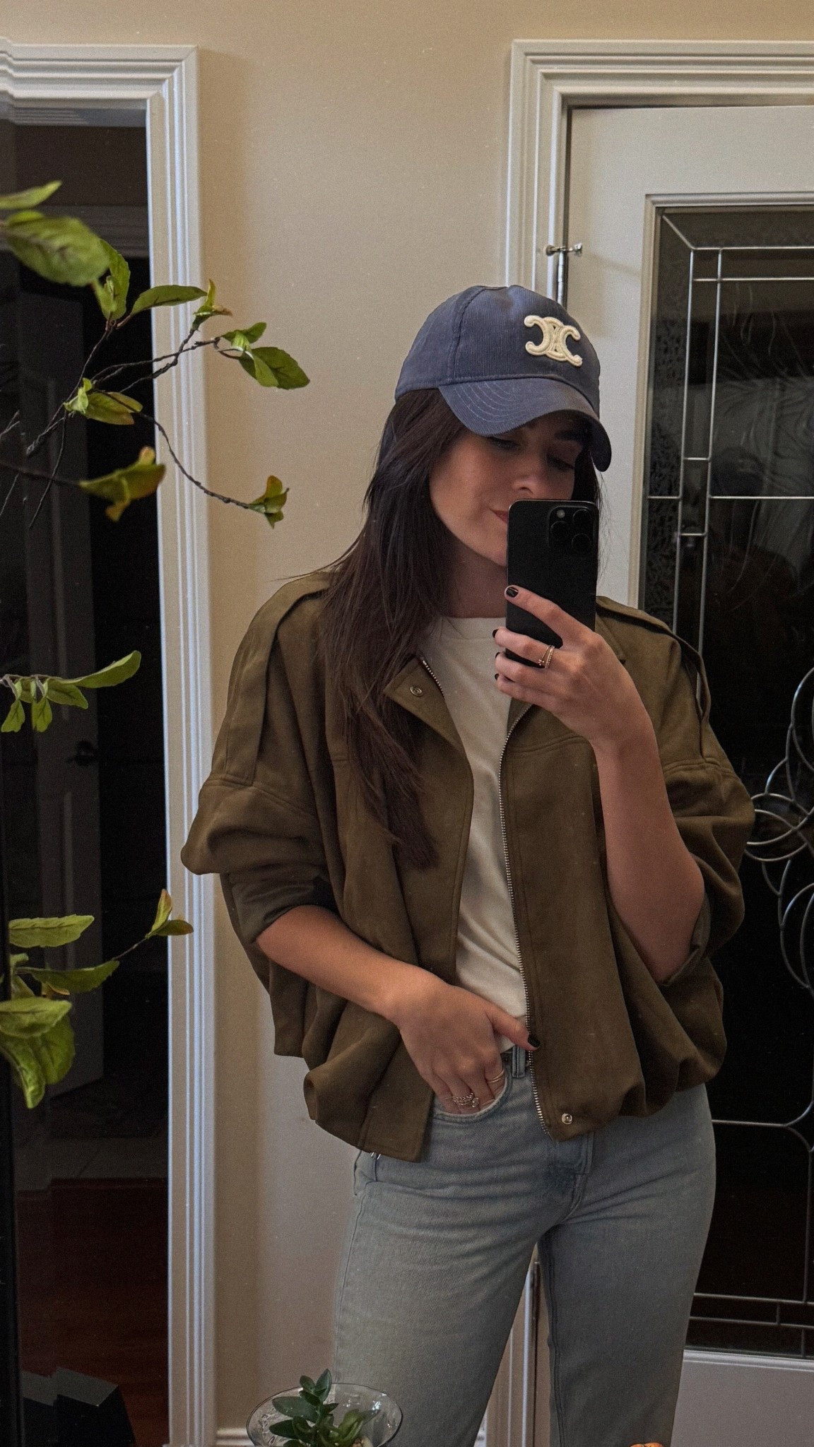 Casual weekend outfit 🤍 love this jacket that is half the price of the Zara suede jacket and comes in a ton of colors 

Linked my Celine hat, top and jeans! 

Weekend style, elevated casual, chic outfit, Celine corduroy hat, denim hat, suede jacket, fall outfit, fall inspo 

#LTKFindsUnder50 #LTKFindsUnder100 #LTKStyleTip