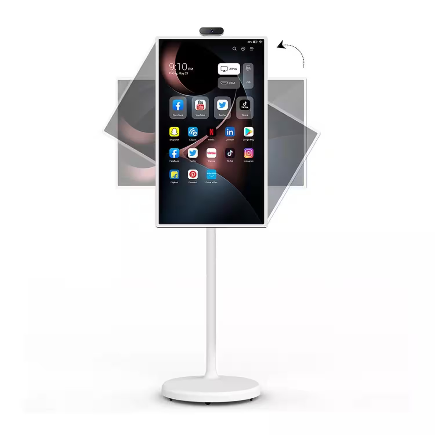 Cozyla - 32in Full HD Tablet TV with Full Swivel Rotation and Google Store (White) | Best Buy U.S.