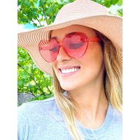 Fun Heart Sunglasses | Rimless Sunnies 16Th 21st 30Th 40 Birthday Party Favors Beach Bachelorette Fa | Etsy (US)