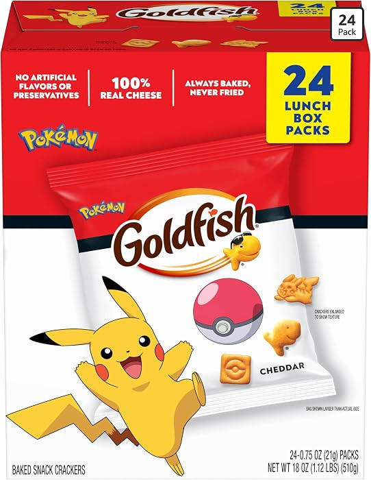 Goldfish Pok\u00e9mon Cheddar Crackers, 24 Lunch Box Packs | Amazon (US)
