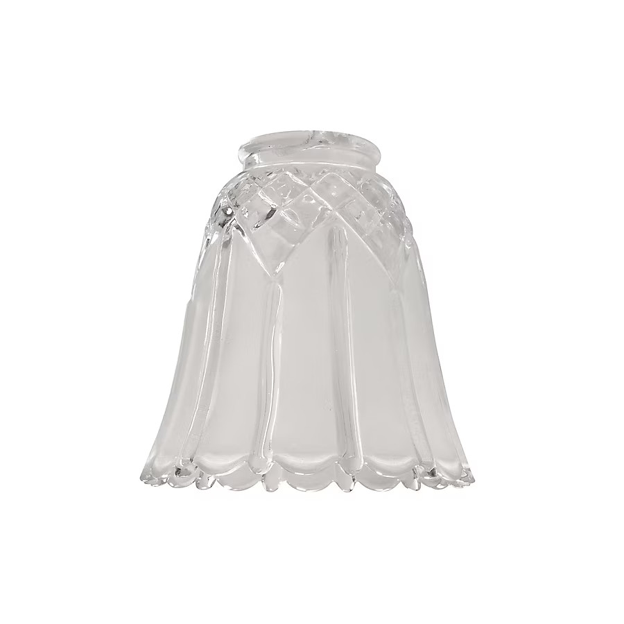 Style Selections 5.04-in x 5.04-in Bell Clear/Frosted Textured Glass Vanity Light Shade with 2-1/... | Lowe's