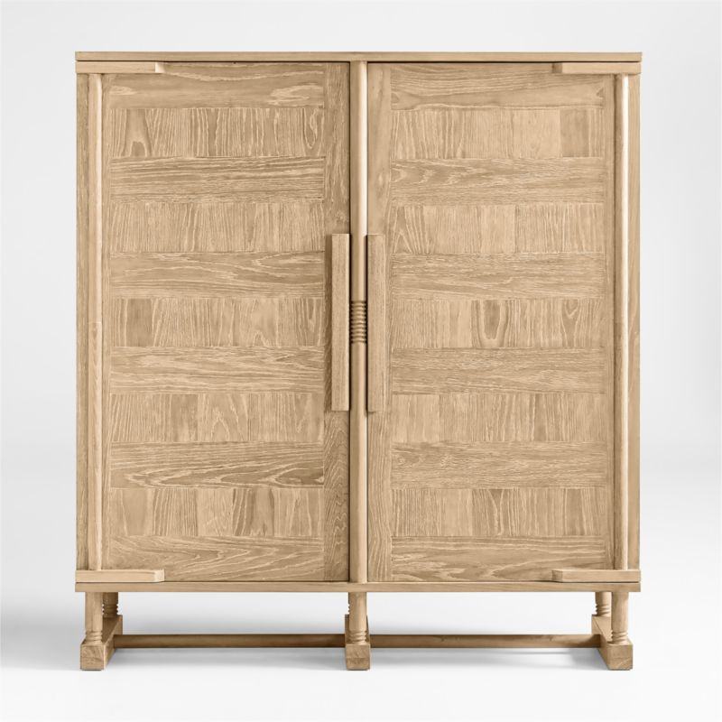 Le Panneau Oak Wood Storage Cabinet by Athena Calderone | Crate & Barrel | Crate & Barrel