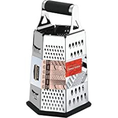 Utopia Kitchen - Cheese Grater & Shredder - Stainless Steel - 6 Sided Box Grater - Large Grating ... | Amazon (US)