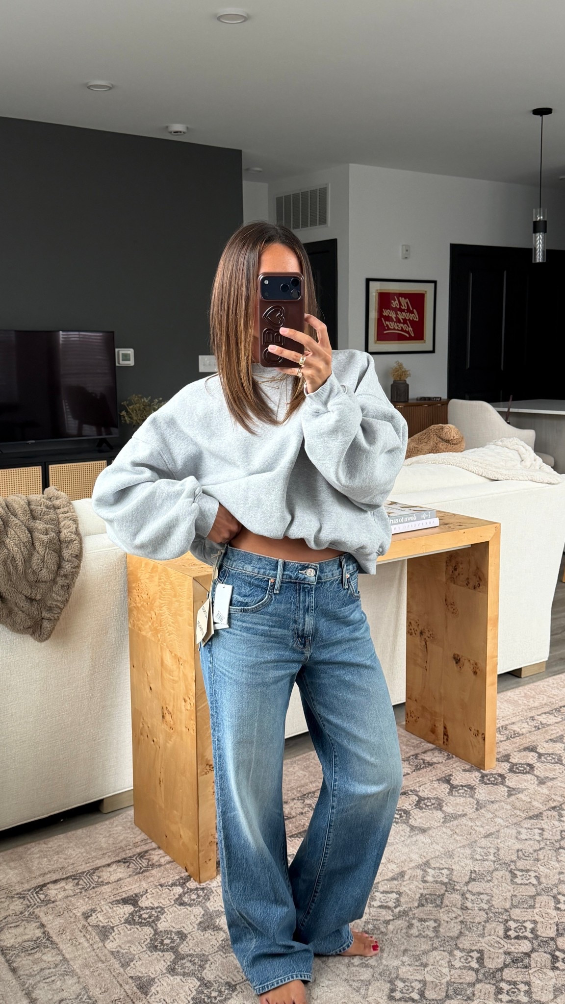 Love these from Mother definite keep!! The baggier option from my TikTok! Wearing 25 petite