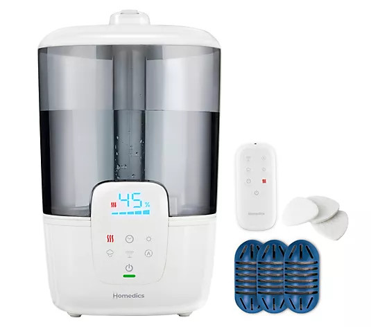 Homedics 2G Top Fill Warm & Cool Mist Ultrasonic UVC Humidifier | QVC