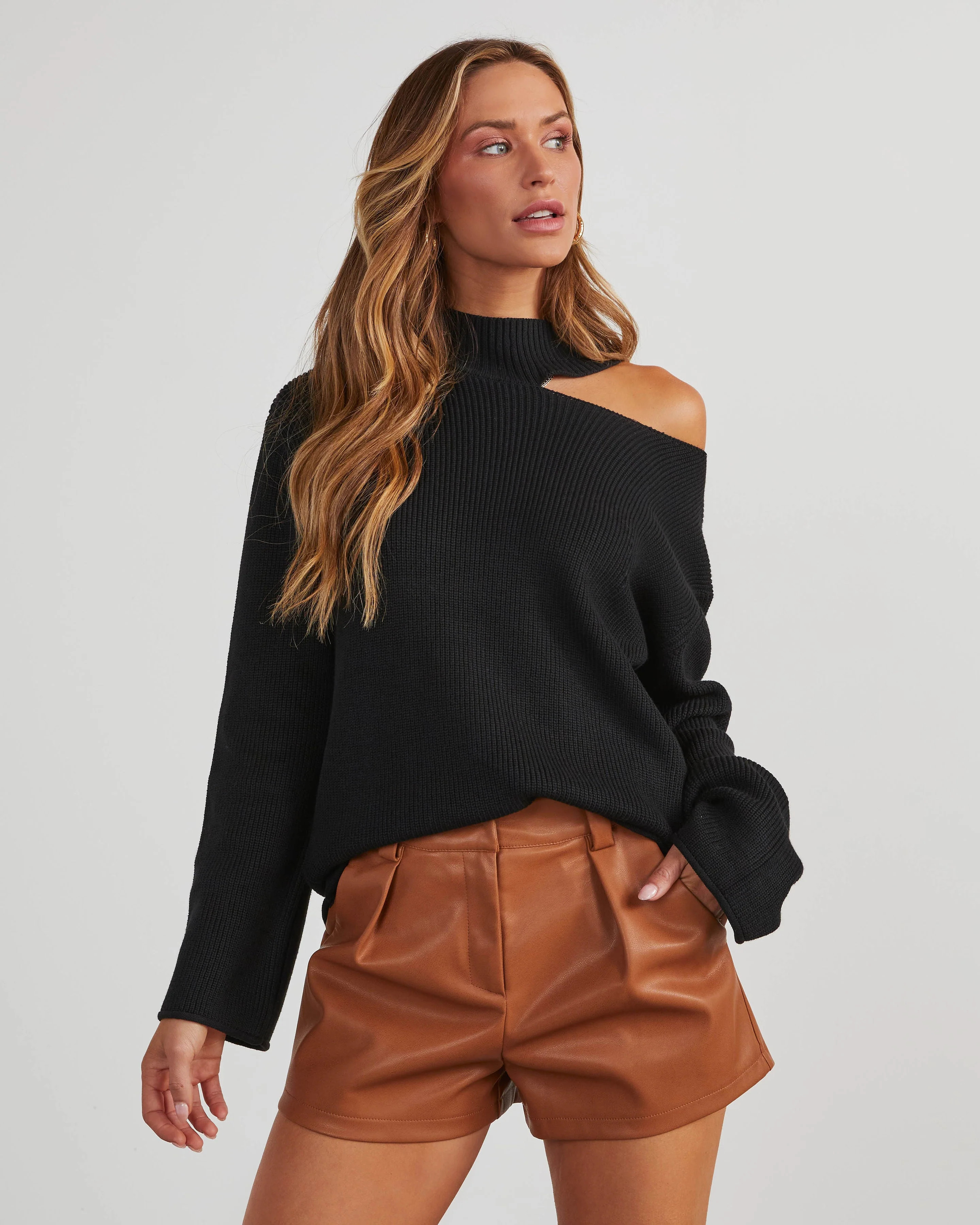 Indulgence Choker Cutout Sweater | VICI