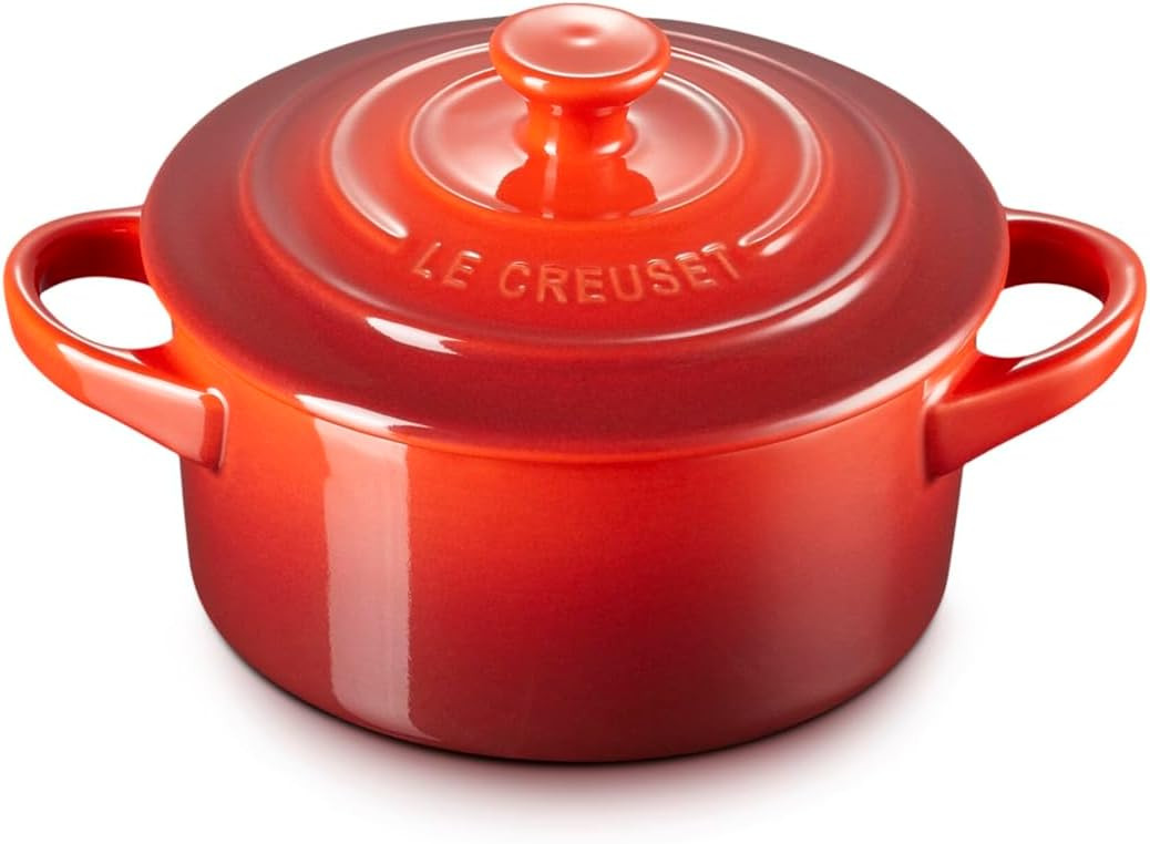 Le Creuset Stoneware Mini Round Cocotte, 8 oz., Cerise | Amazon (US)