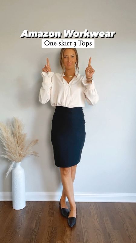 Amazon workwear pencil skirt style with three amazon tops for fall! 

Skirts: tts small
All tops tts small

#LTKSeasonal #LTKworkwear #LTKstyletip